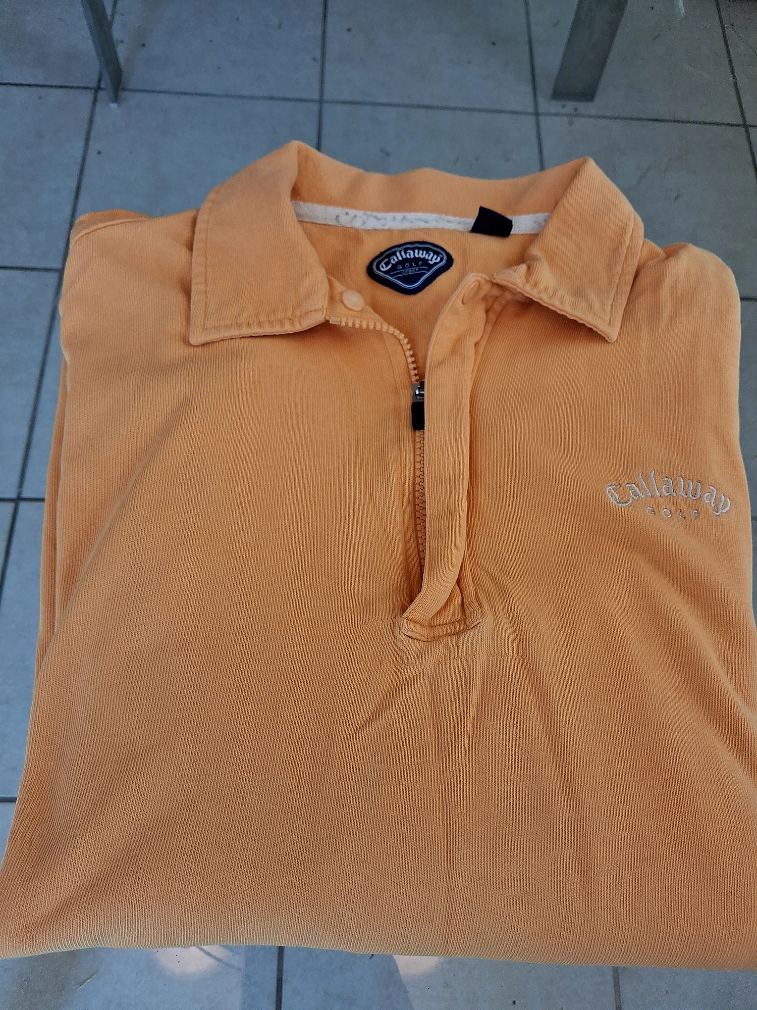 Callaway Long Sleeved Quarter Zip Cotton Pullover