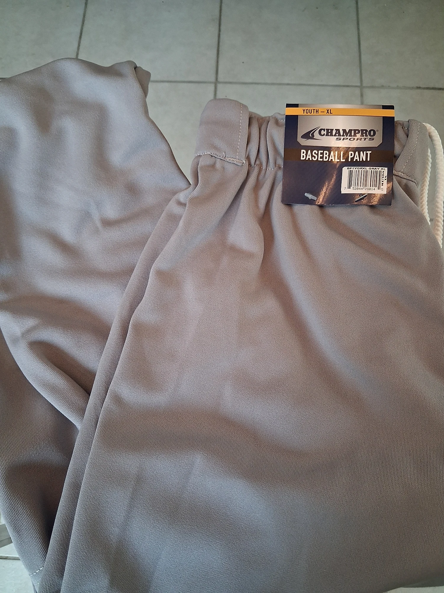 Champro Baseball Uniform Pants BP91YGRXL Gray Boys Youth XL