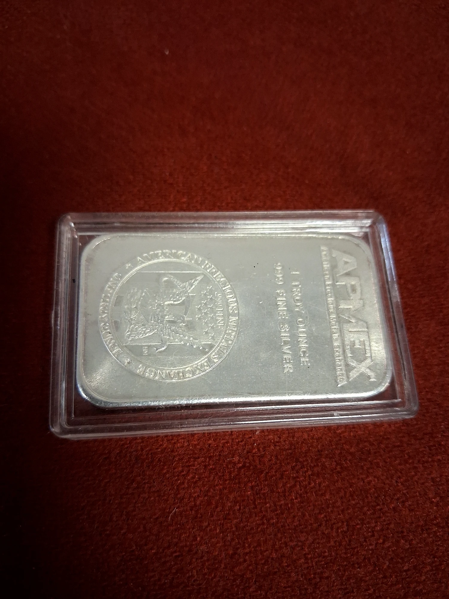 APMEX Fine Troy Silver Bar 1 ounce photo 1
