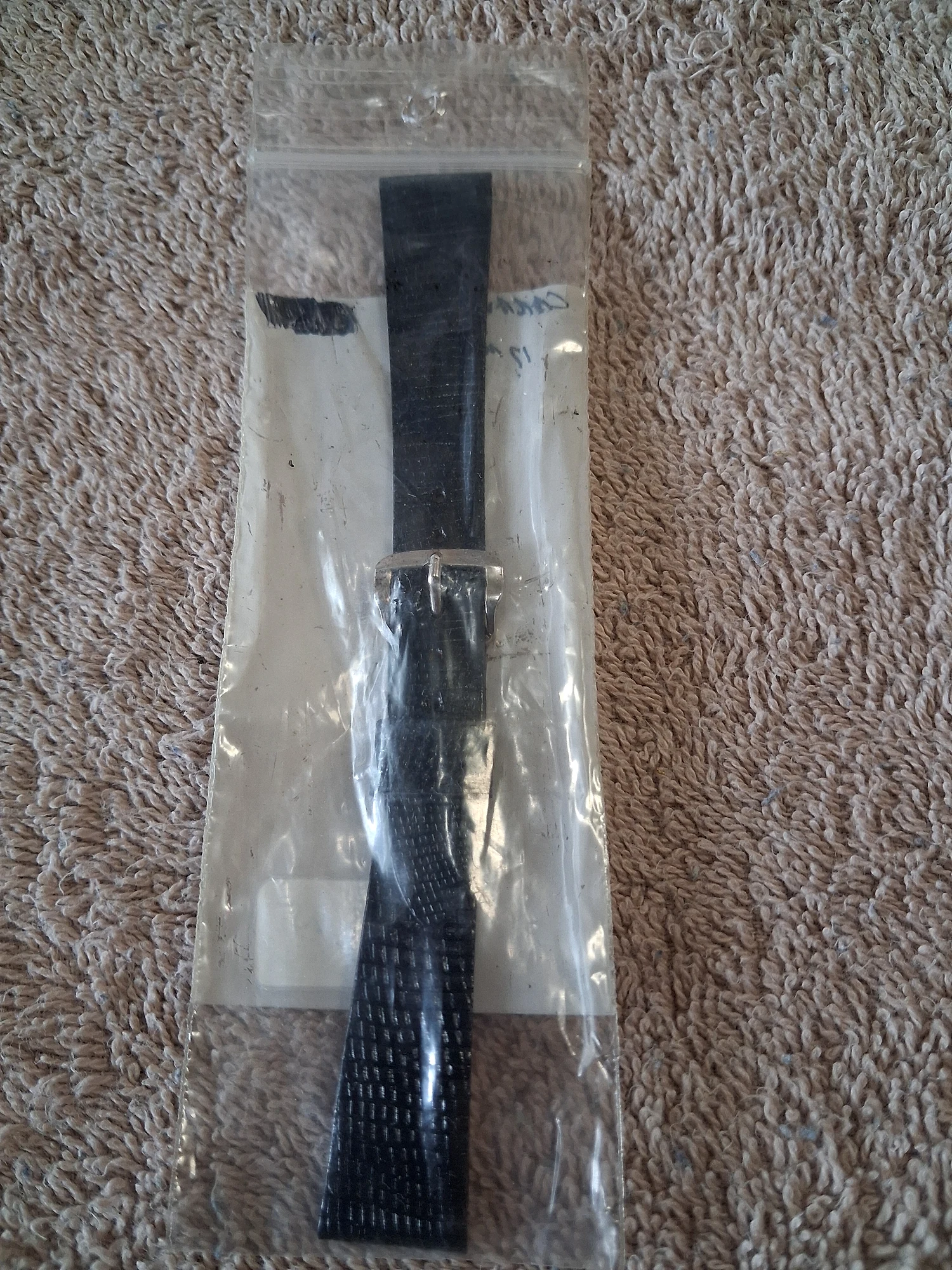 Caravelle 17mm Black Lizard Print Watch Band photo 1