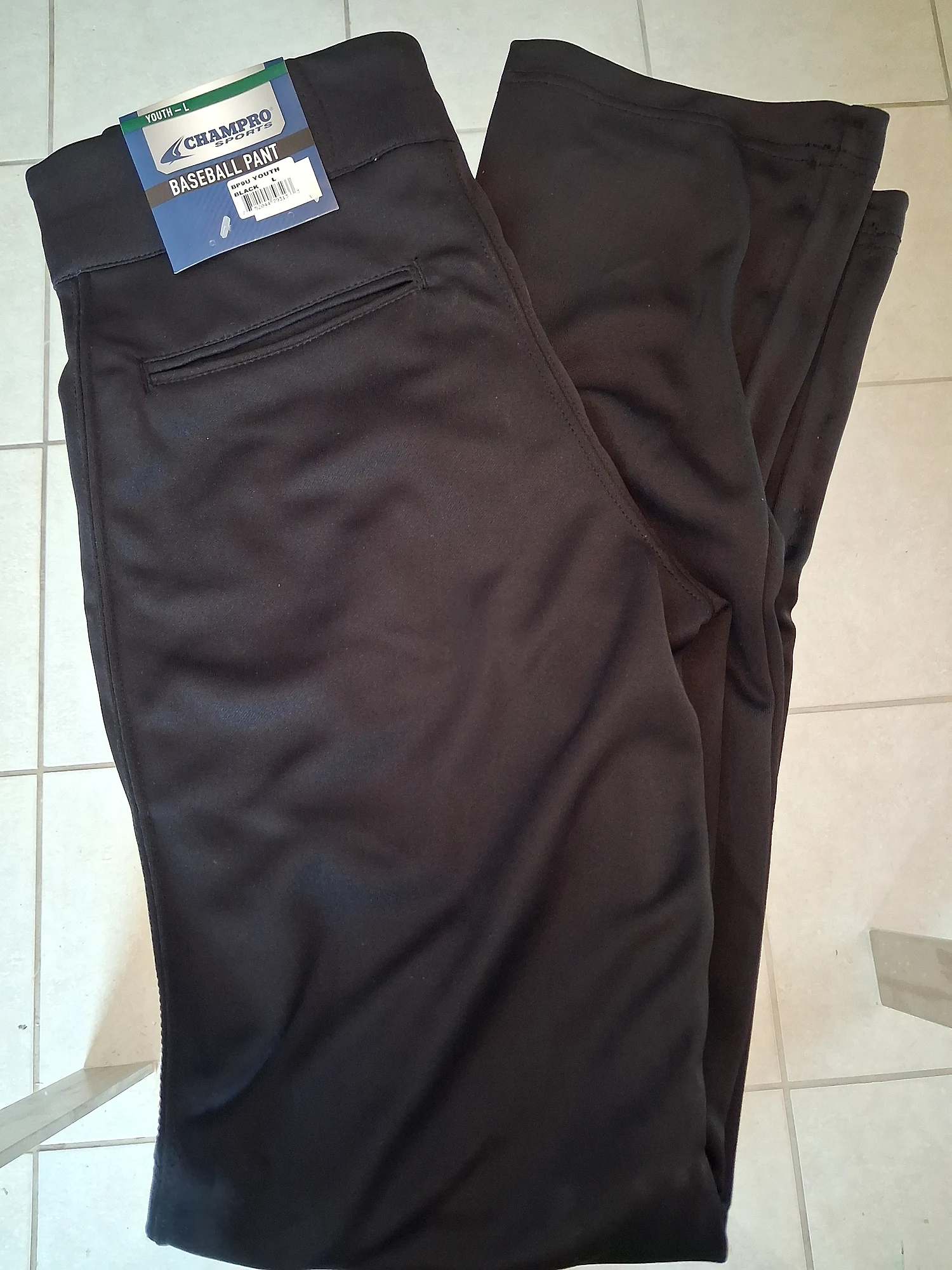 Champro Baseball Uniform Pants BP9U Boys Youth Large Black photo 1