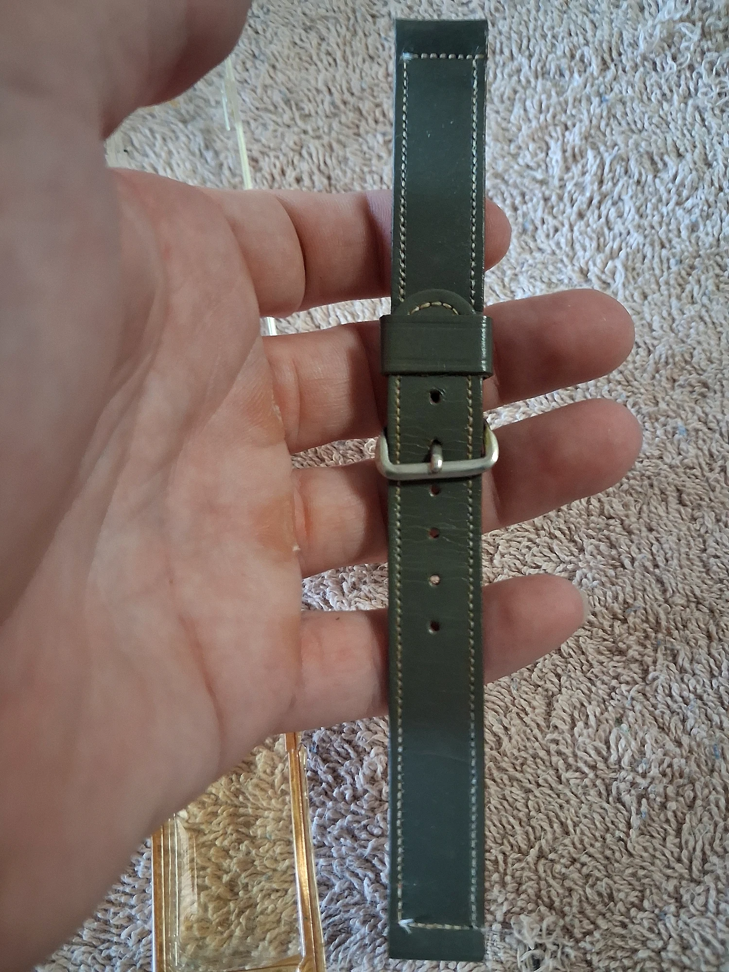 Cobalt WB-54 Blue Gray Leather Watch Band photo 5