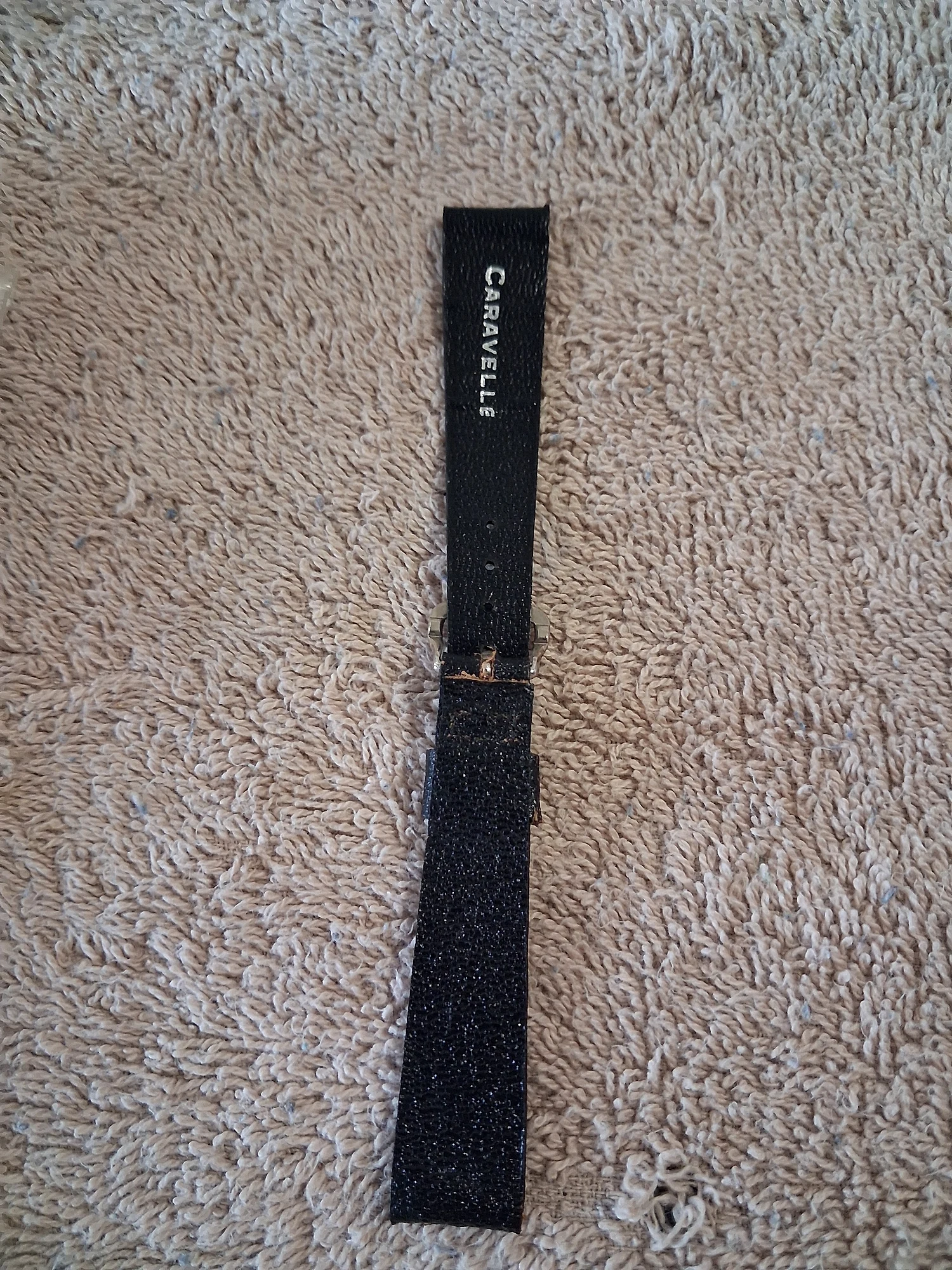 Caravelle Solid Black Watch Band 17mm photo 1